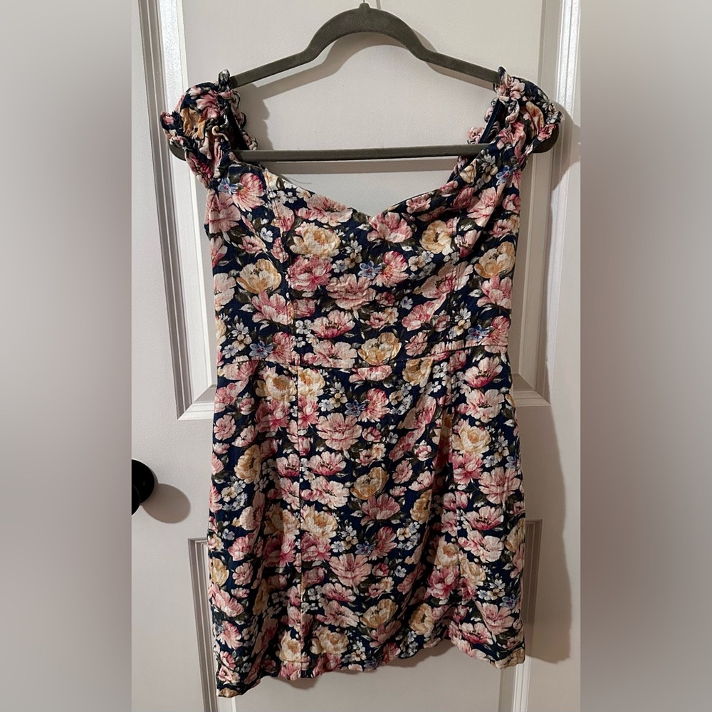 Abercrombie & Fitch Floral Smocked Dress with Ruffled Straps